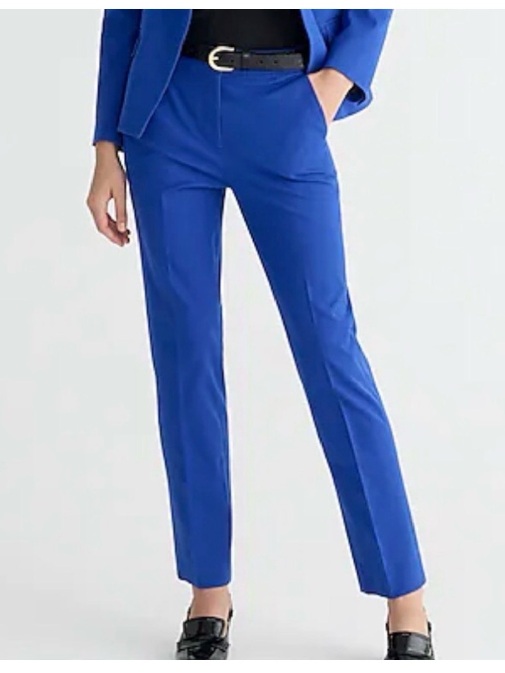 J. Crew Kate Size 18 Slim Straight Trousers In Cobalt Blue